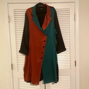 Rare Premme Two Tone Sol Colorblock Trench Dress